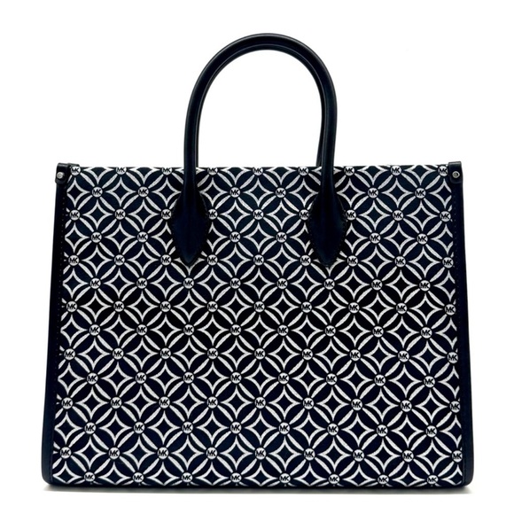 Michael Kors Mirella Medium Rainbow Logo Tote Bag Black/Silver - Picture 6 of 11